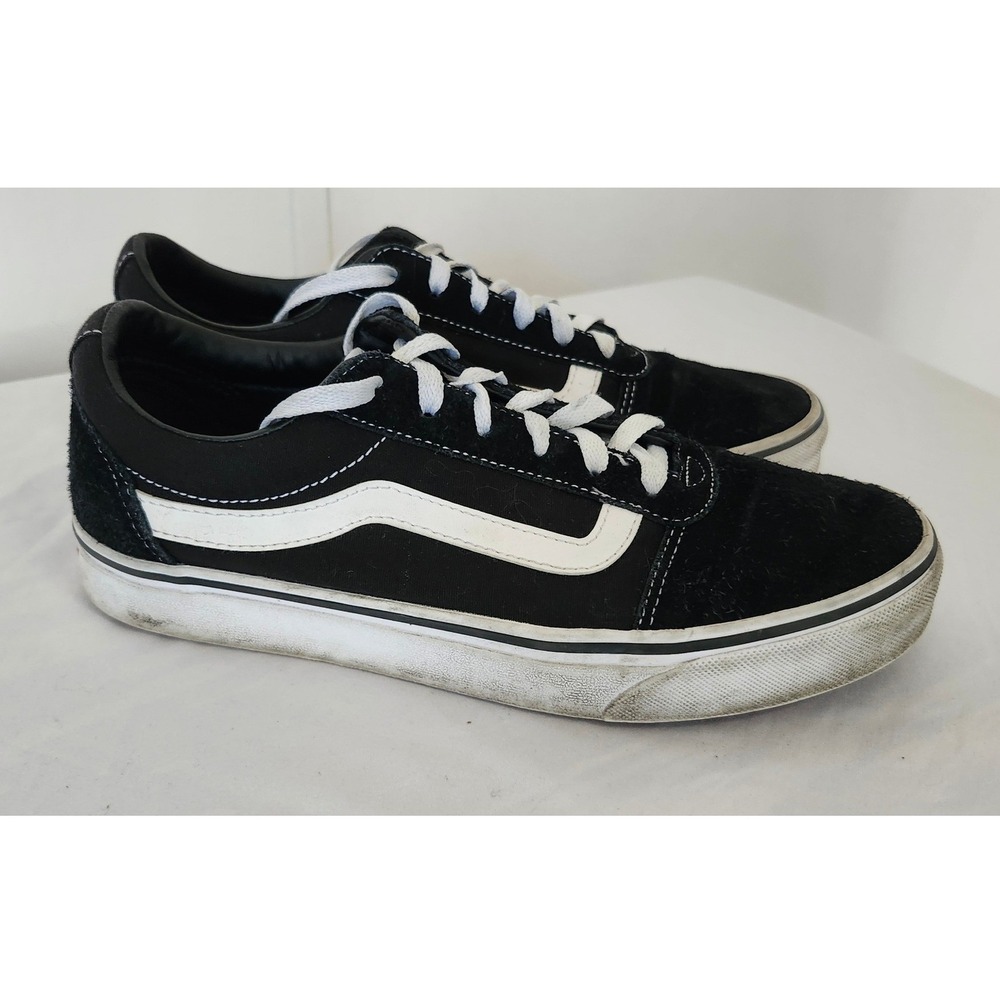 Vans Old Skool Black White Suede Canvas Skate Shoes Womens 10 500714